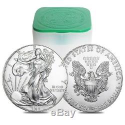 Rouleau De 20 Dollars Américains 2019 Silver Eagle De 1 Oz Pièce De 1 $ Bu (lot, Tube De 20)