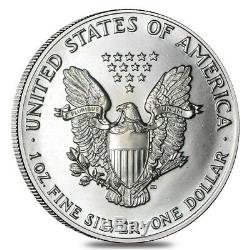 Rouleau De 20 Pièces De Monnaie Américaine American Eagle En Argent De 1987 De 1 Oz (lot De 20 Tubes)