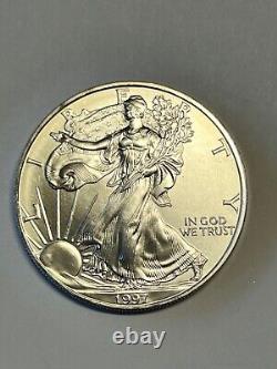 Rouleau de 20 dollars en argent American Eagle de 1997, brillant et neuf, lot 7