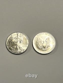 Rouleau de 20 dollars en argent American Eagle de 2003, quantité en état non circulé BU, lot 45