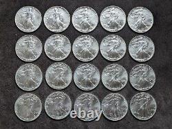 Rouleau de 20 pièces d'argent American Silver Eagle de 1992, non circulées, au prix le plus bas sur Ebay ou n'importe où.