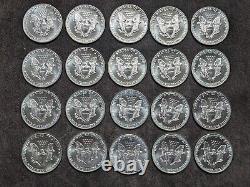 Rouleau de 20 pièces d'argent American Silver Eagle de 1992, non circulées, au prix le plus bas sur Ebay ou n'importe où.