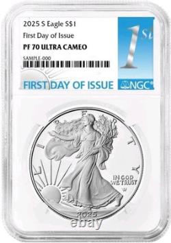 SAN FRANCISCO 2025-S 1 $ Preuve Aigle en Argent Américain NGC PF70 UC FDI (EN MAIN)