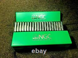 Sealed Mint Green Box Set Silver Eagle 1986-2016 Ngc Ms69. Expédié En Vert Ng