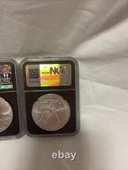 Série Signature Donald J. Trump 2024 1$ Aigle d'Argent Première Édition MS 70