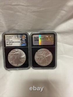 Série Signature Donald J. Trump 2024 1$ Aigle d'Argent Première Édition MS 70