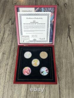 Set de 5 pièces en argent Morgan Mint Silver Eagle 20e anniversaire 2006 (Avec certificat d'authenticité)