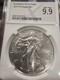 Silver Eagle 2019-w Brunie &ndash; &Eacute;tat Neuf 9.9 Ngc X Ngcx Presque Parfaite