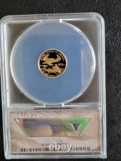 Superbe Aigle en Or Américain 2015-W 1/10 oz 5 $ ANACS PR70 DCAM