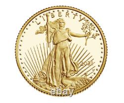 Toute Nouvelle Monnaie 2021 American Eagle One-half Ounce Gold Proof Coin (1/2 Oz) Rare