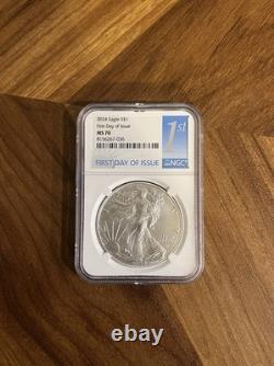 Trois 2024 $1 American Silver Eagle MS70 Première Journée d'Émission NGC