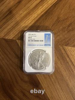 Trois 2024 $1 American Silver Eagle MS70 Première Journée d'Émission NGC