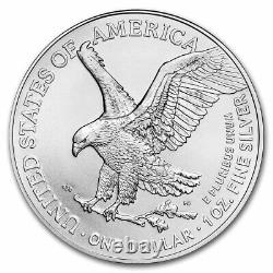 Tube de 20 pièces de 1 once d'American Silver Eagle de 2023, état non circulé (rouleau, lot de 20)