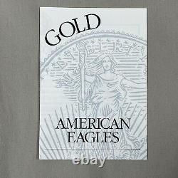 US Mint 1998 American Eagle Gold Proof 4-Coin Set Case Box COA No Coins, Empty <br/><br/>La Monnaie des États-Unis 1998 American Eagle Gold Proof 4-Coin Set Case Box COA Pas de pièces, Vide