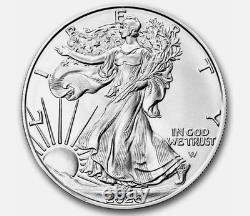 US Mint 2026 pièce American Silver Eagle en argent pur 1 oz BU (tube de 20). 999 fin
<br/>
