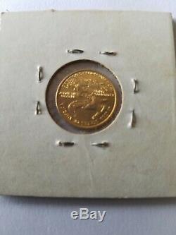 Us Mint 1993 1/10 Once D'or Fin Gold Eagle 5 Dollar Propre Monnaie
