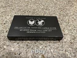 Us Mint 2021 American Eagle One Ounce Silver Inverse Proof Two-coin Set (nouveau)