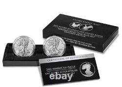 Us Mint American Eagle 2021 Pièce D'une Once D'argent De Contre-proof À Deux Pièces