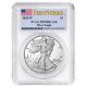 Vente Anticipée 2025-w Preuve $1 Aigle D'argent Américain Pcgs Pr70dcam Fs Étiquette Drapeau W