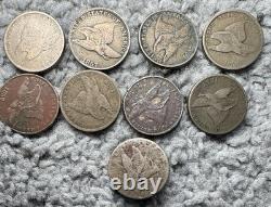 Vente de 9 pièces d'argent Flying Eagle