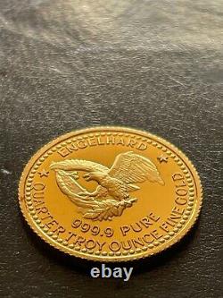 Vintage 1985 Engelhard American Eagle 1/4 Oz Fine. 9999 Monnaie De Preuve D'or Rare