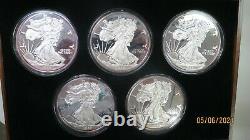 Washington Mint Giant Silver Eagles Half Pound. 999 1986-1995 10 Pièces Au Cas Par Cas