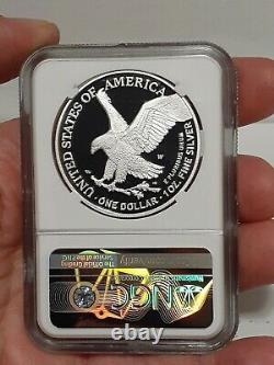 (in-hand) 2022 W Ngc Pf69 1 $ American Silver Eagle Proof Marron Label Pf-69uc