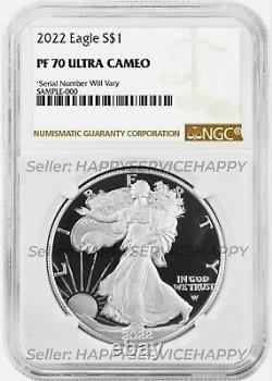 (prévente) 2022 Ngc Pf70 American Eagle 1 Oz Silver Proof, Pre22